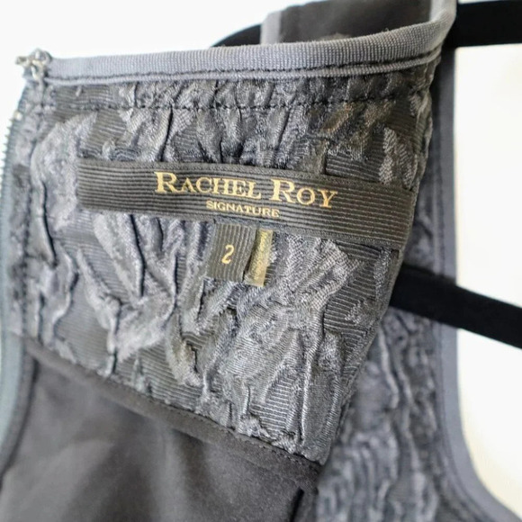 Rachel Roy Black Gray Jacquard Sheath Dress $395 - Picture 9 of 9